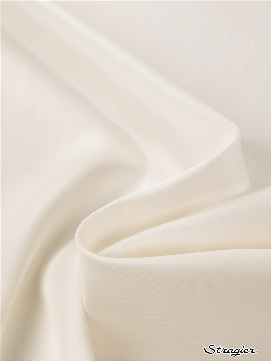 Satin de Coton longues fibres - Uni - Ivoire clair - 300 cm