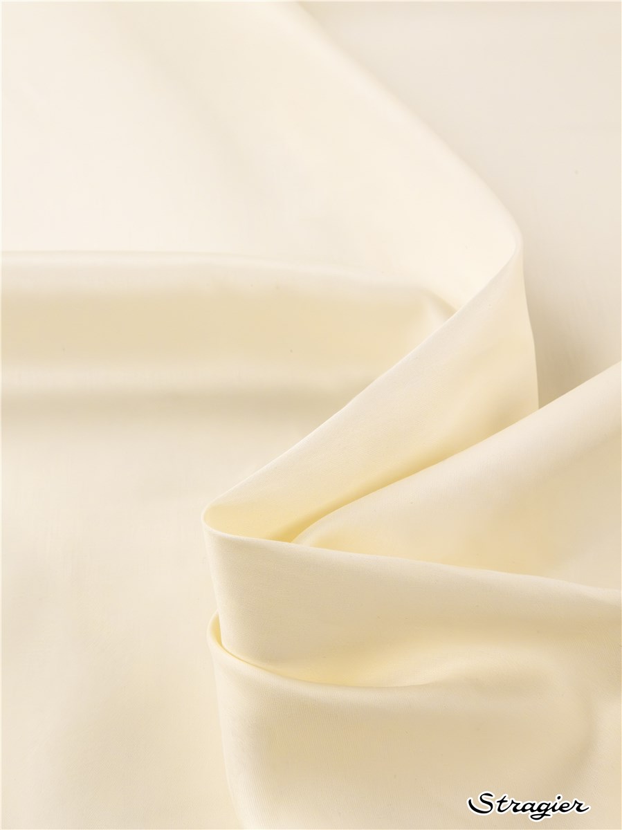 Satin pur Coton 120 fils/cm² - 300 TC - Uni - Ivoire - 300 cm