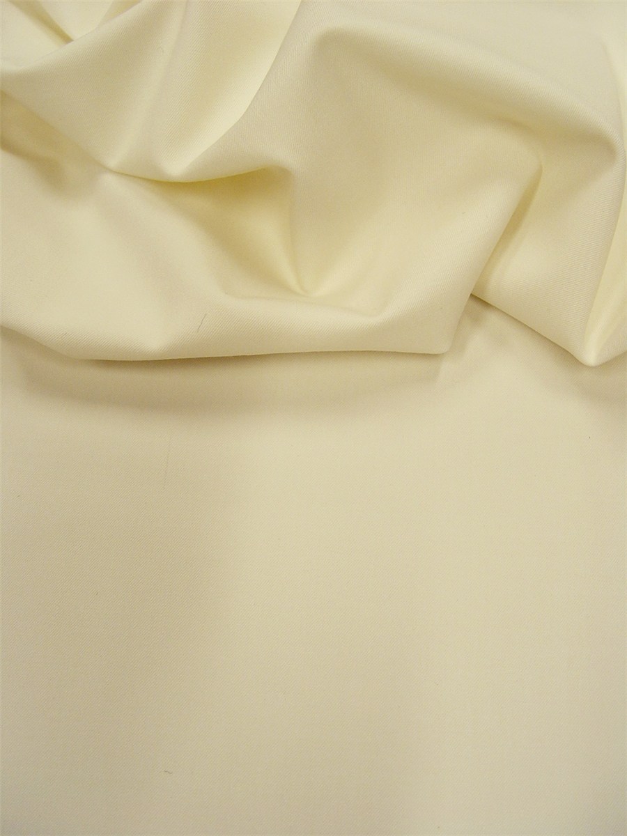 Twill Laine Micro bi-stretch - Uni - Ivoire