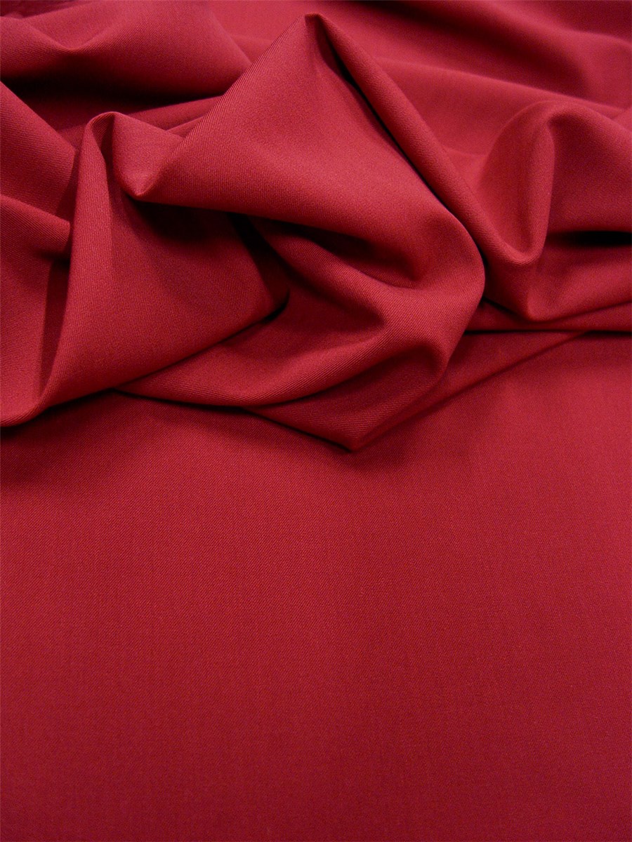 Twill Laine Micro bi-stretch - Uni - Cerise