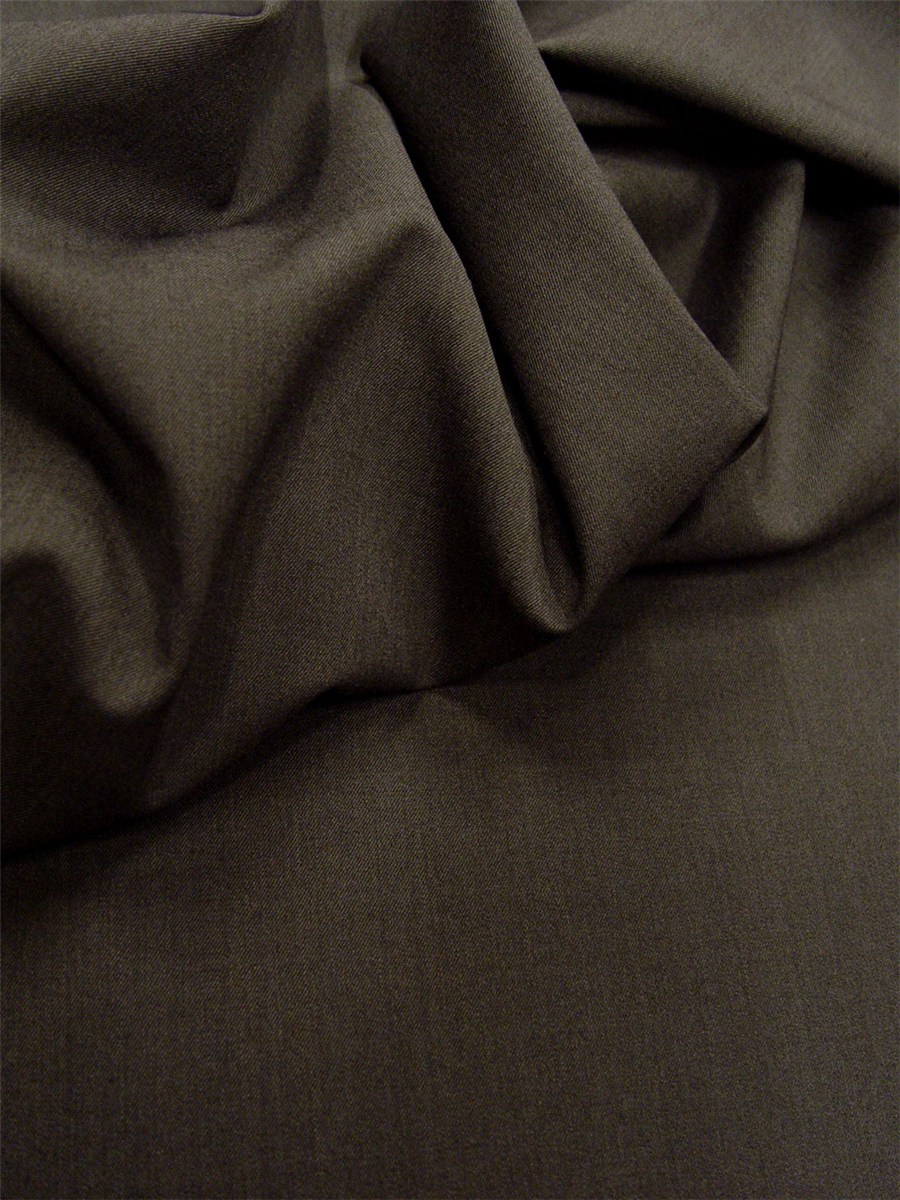Twill Laine Micro bi-stretch - Uni - Gris foncé