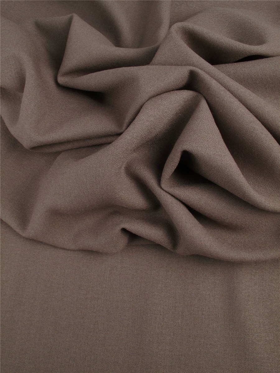 Crêpe Pure Laine - Uni - Vison 
