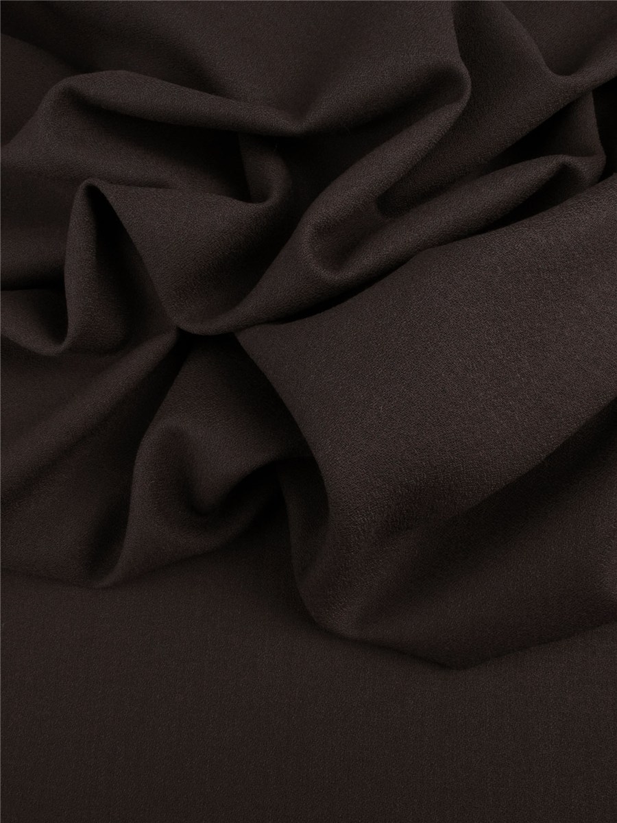 Pure Wool Crepe - Plain - Chocolat foncé