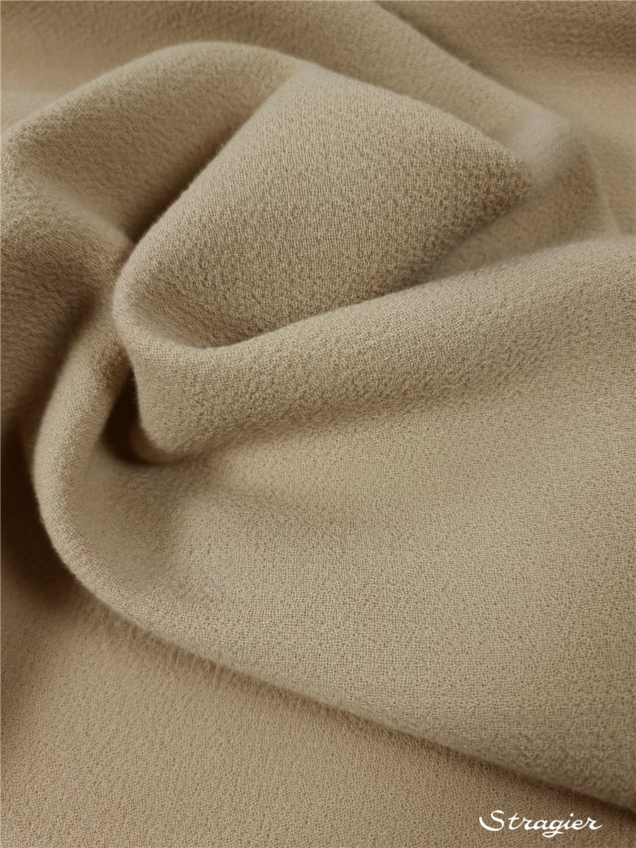 Double Wool Crepe - Plain - Cobble