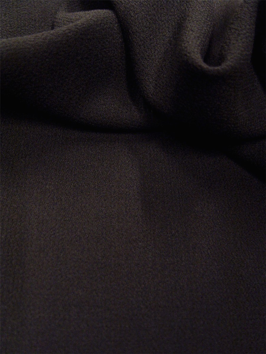 Double Wool Crepe - Plain - Noir
