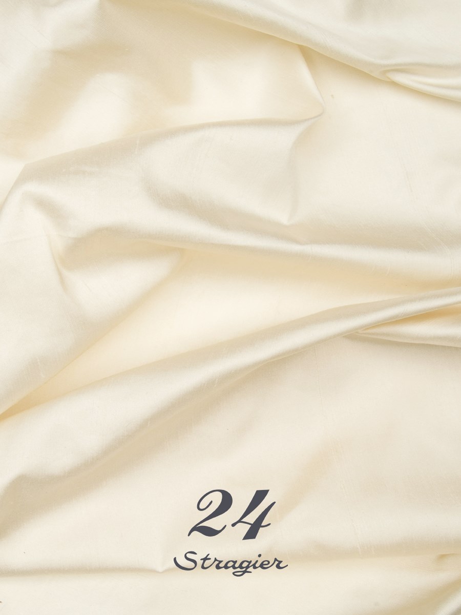 Douppion Silk - 137cm - Plain - Stragier Vanilla (ivory)