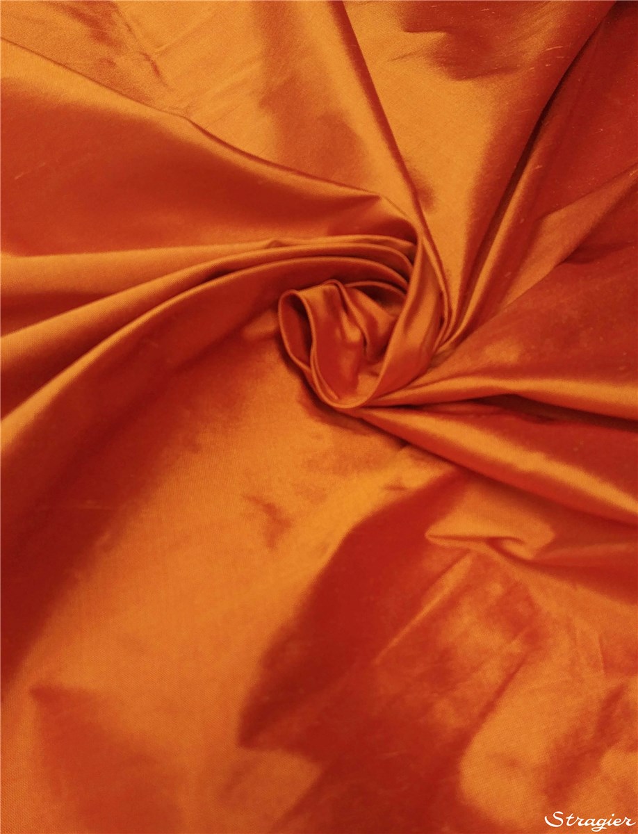 Soie Doupion - 137cm - Uni - Flame