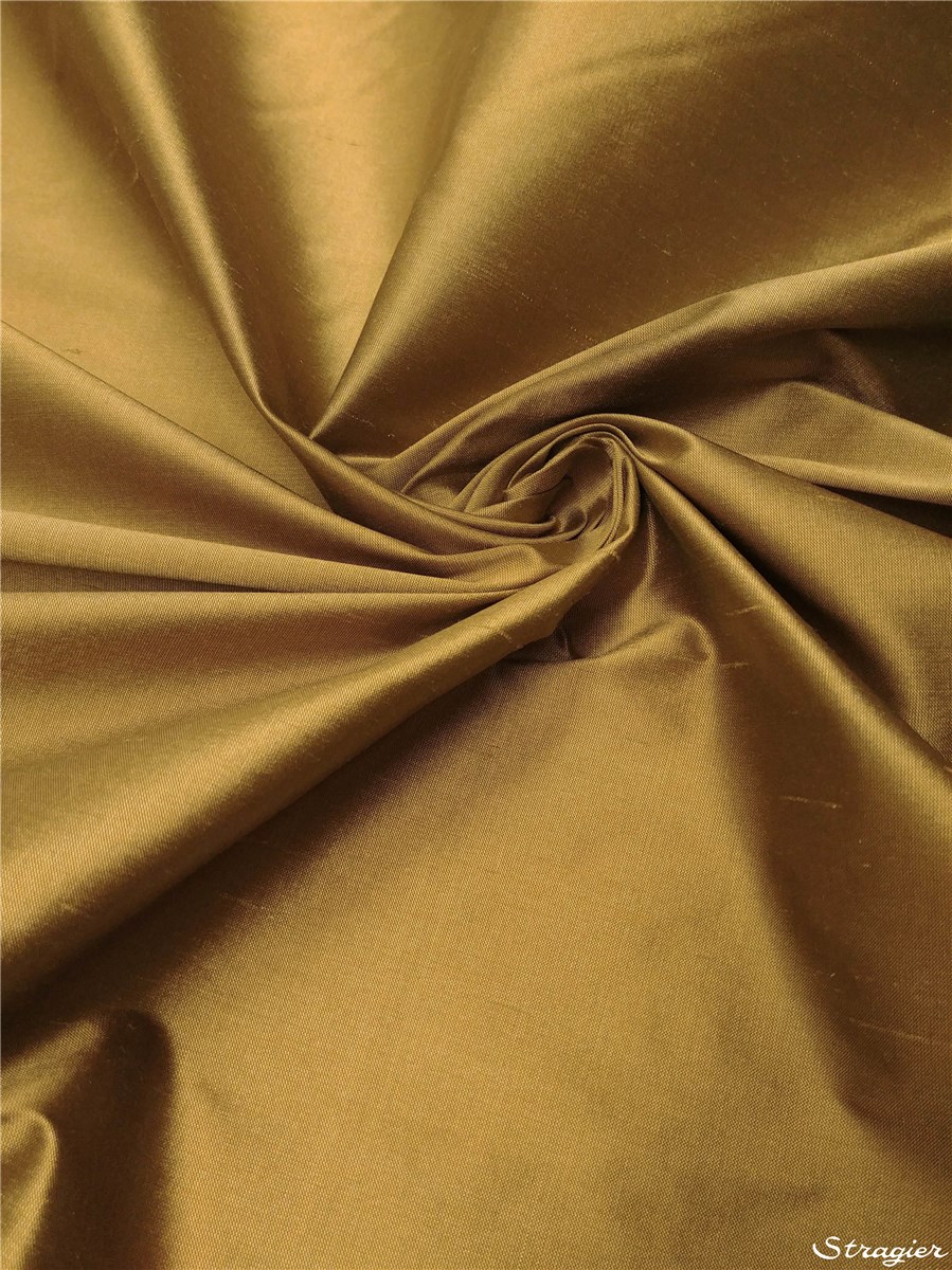 Douppion Silk - 137cm - Plain - Ochre