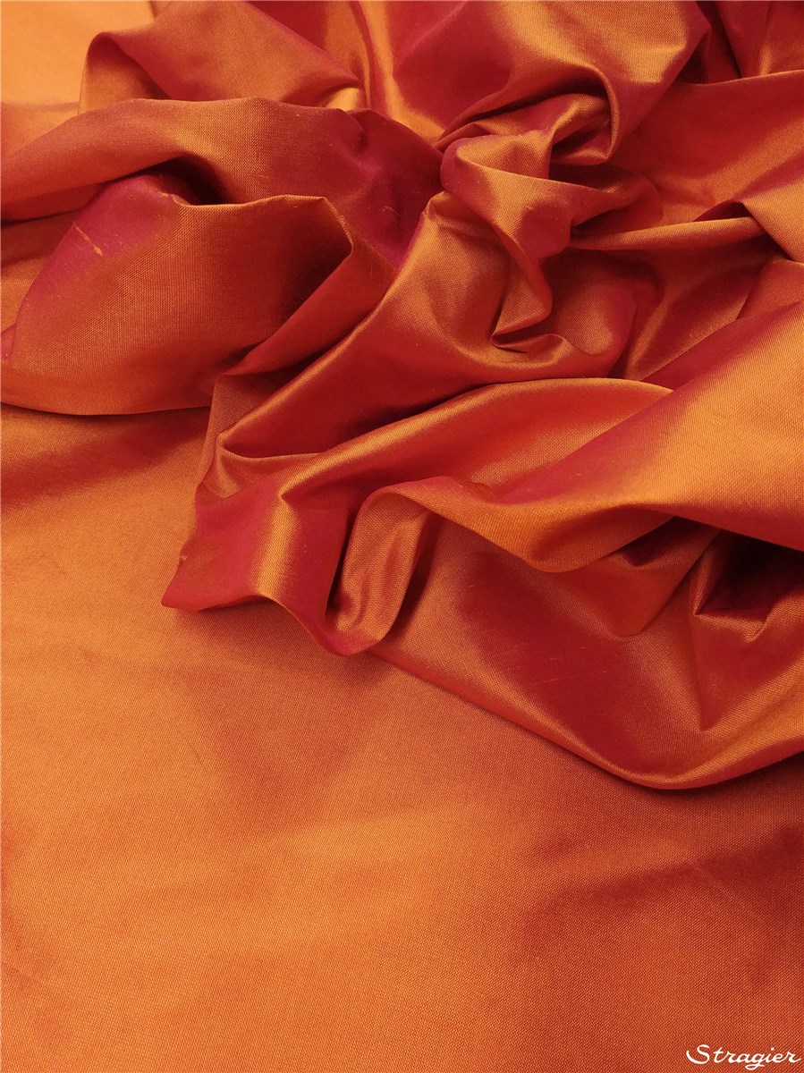 Soie Doupion - 137cm - Uni - Pumpkin