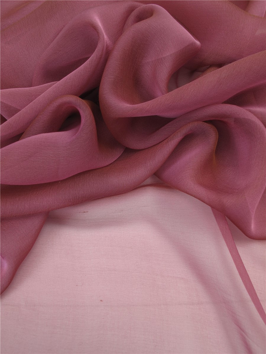 Mousseline de soie changeante - Uni - Begonia