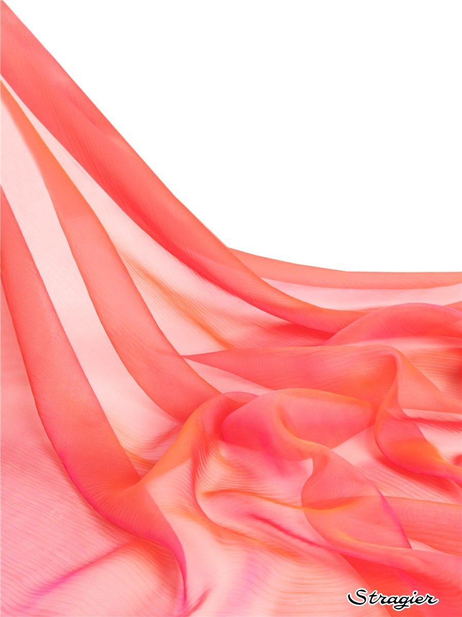 Silk Chiffon - changeant - Plain - Lipstick