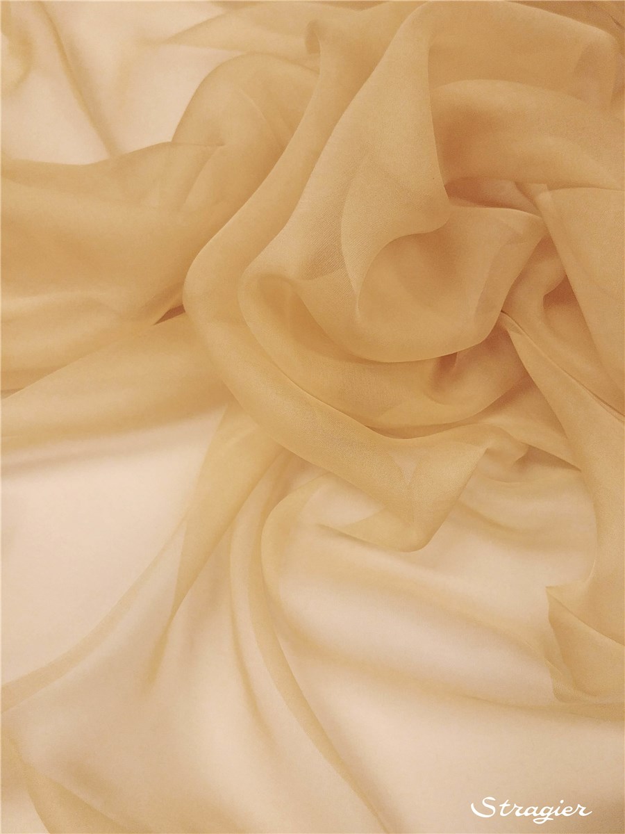 Silk Chiffon - changeant - Plain - Oatmeal