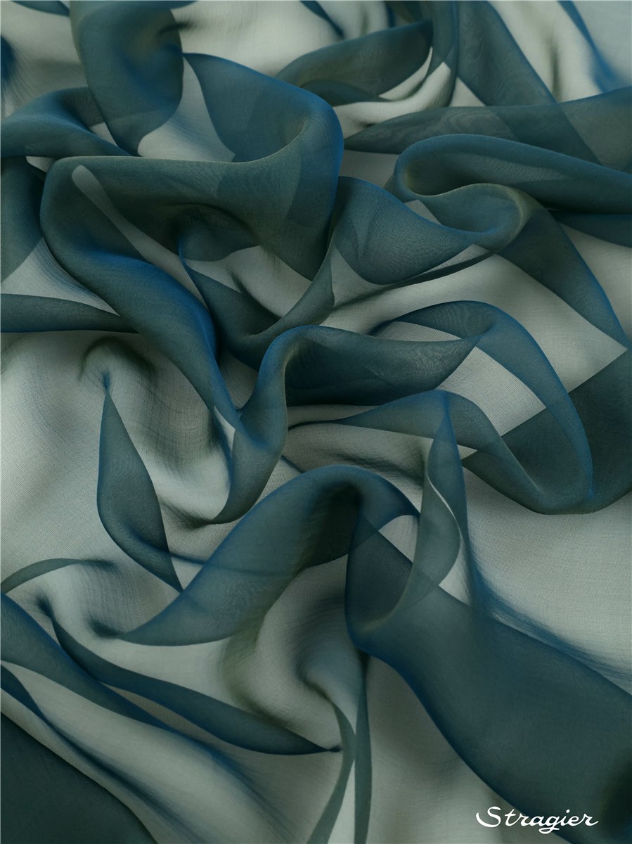 Silk Chiffon - changeant - Plain - Shark