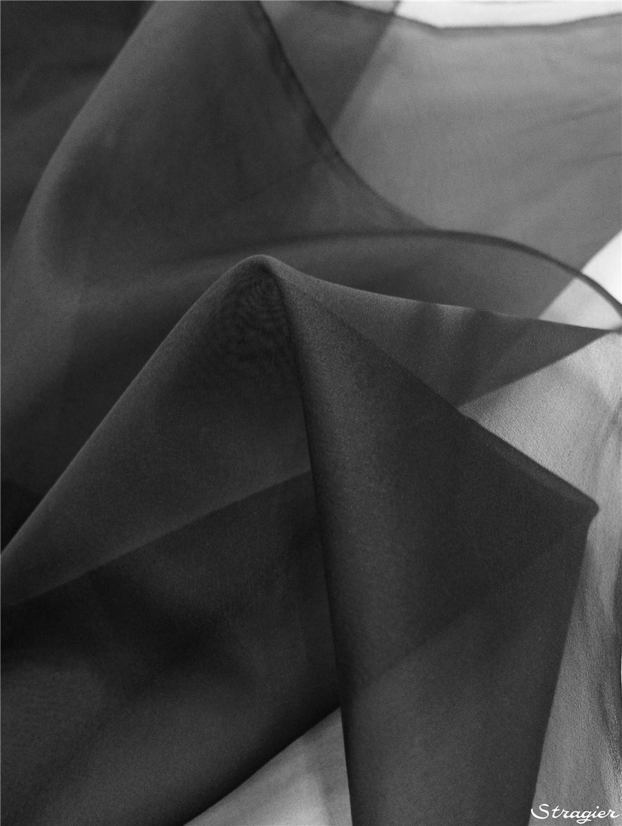 Silk Organza - Plain - Black