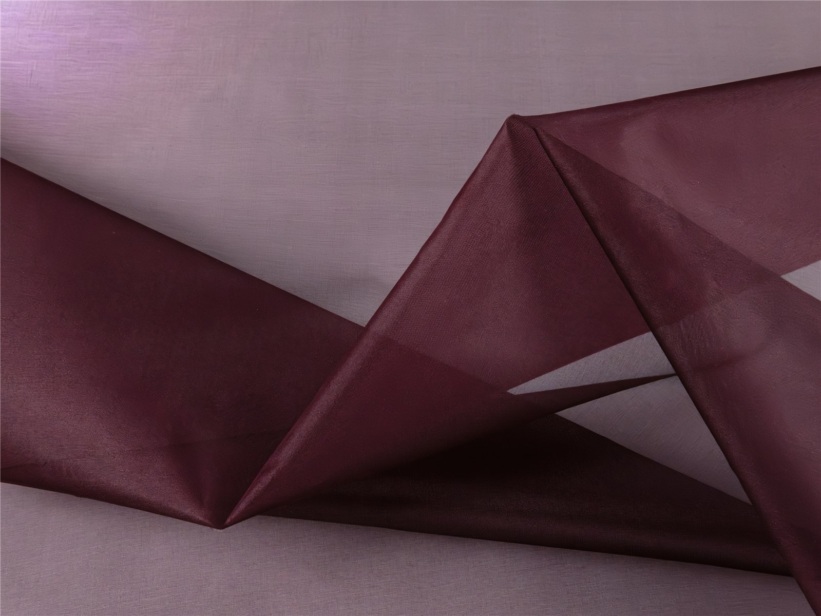 Silk Organza - Plain - Burgundy