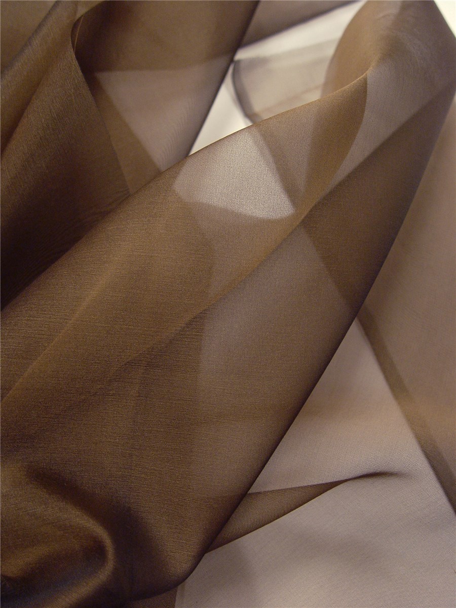 Silk Organza - Plain - Chestnut