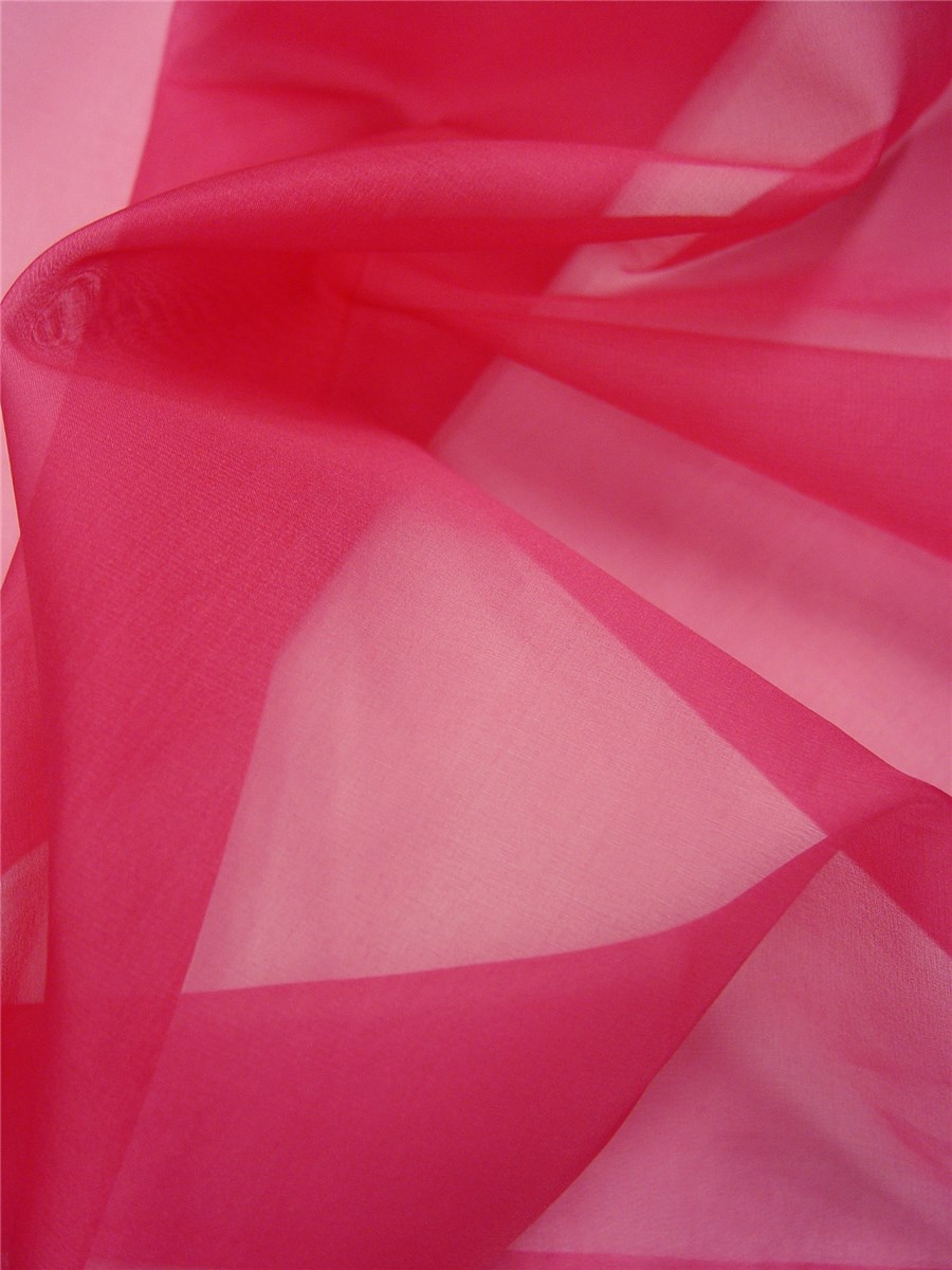 Silk Organza - Plain - Fuchsia
