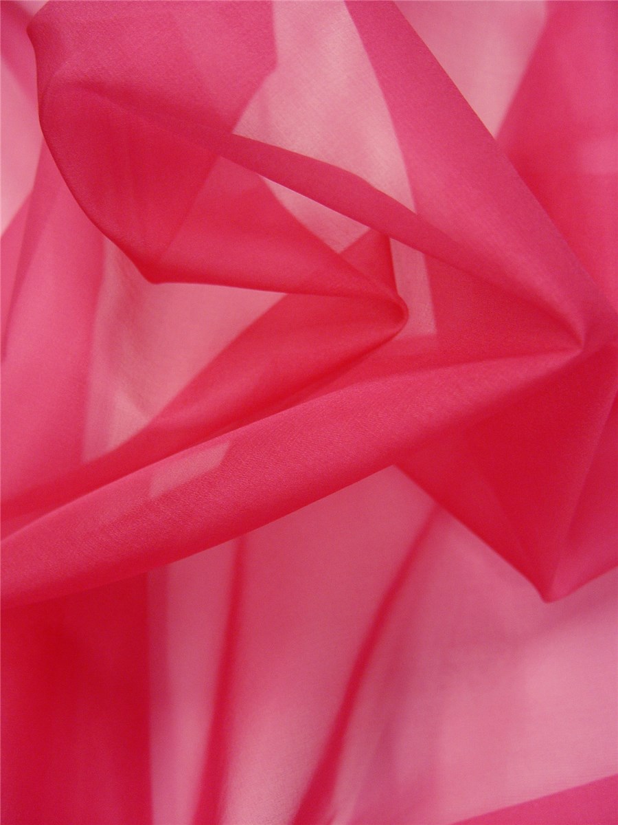Silk Organza - Plain - Fuchsia