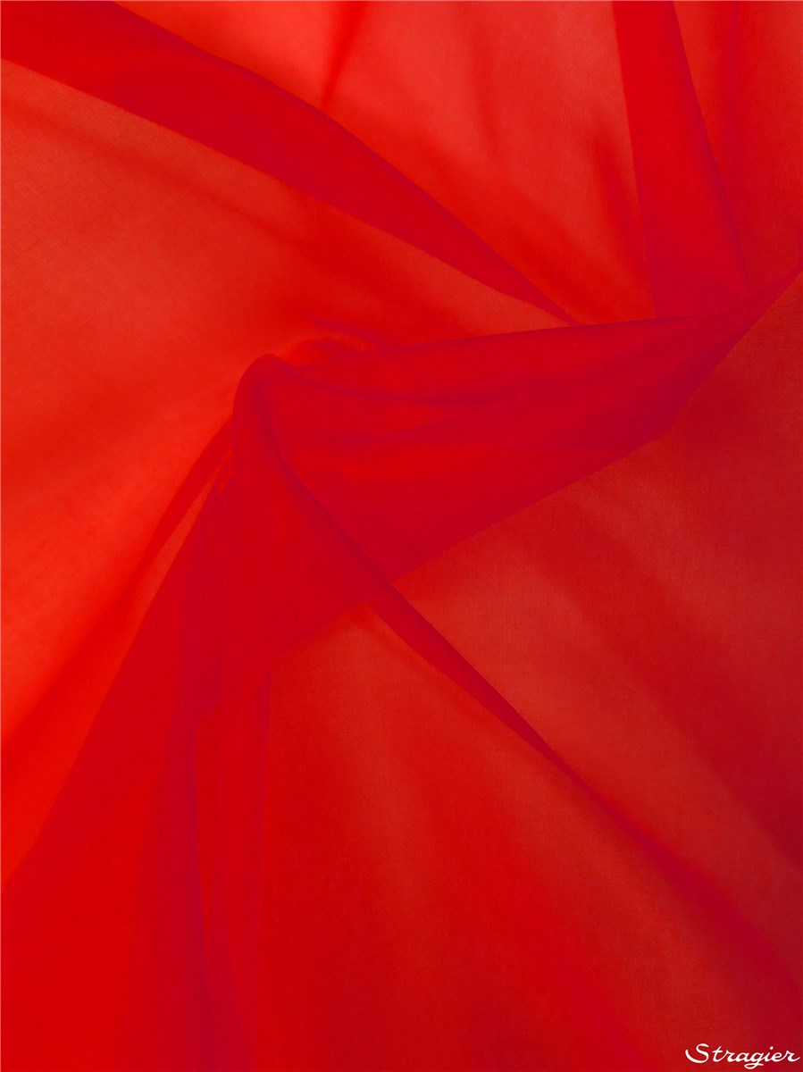Silk Organza - Plain - Red