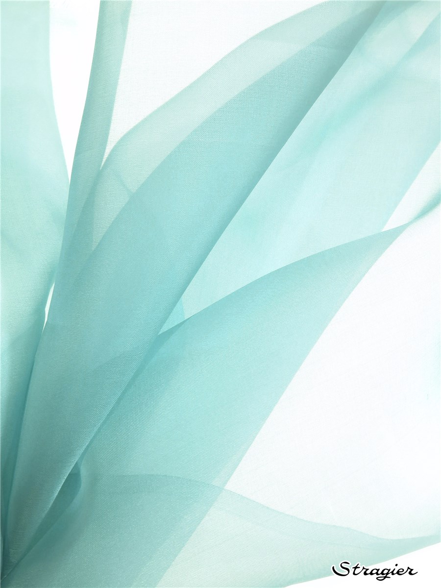Silk Organza - Plain - Sky