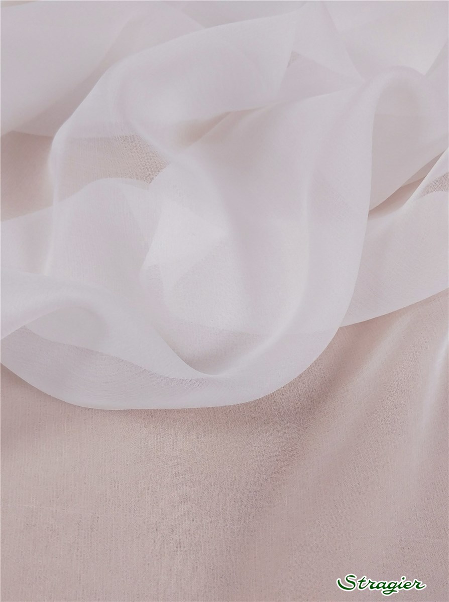 Silk Chiffon - Plain - White