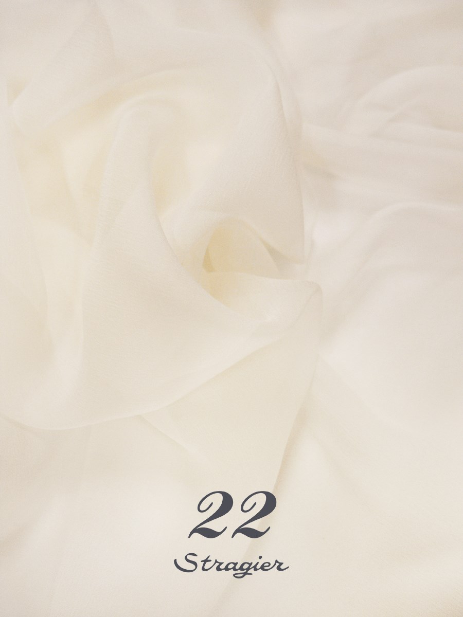 Silk Chiffon - Plain - Stragier Cream