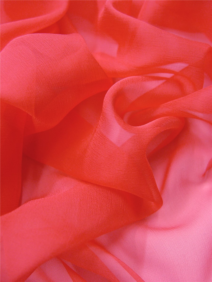 Mousseline de Soie - Uni - Geranium