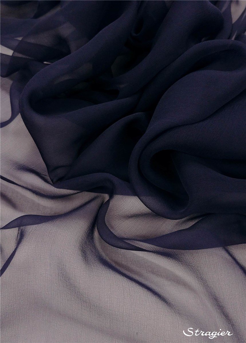 Mousseline de Soie - Uni - Midnight