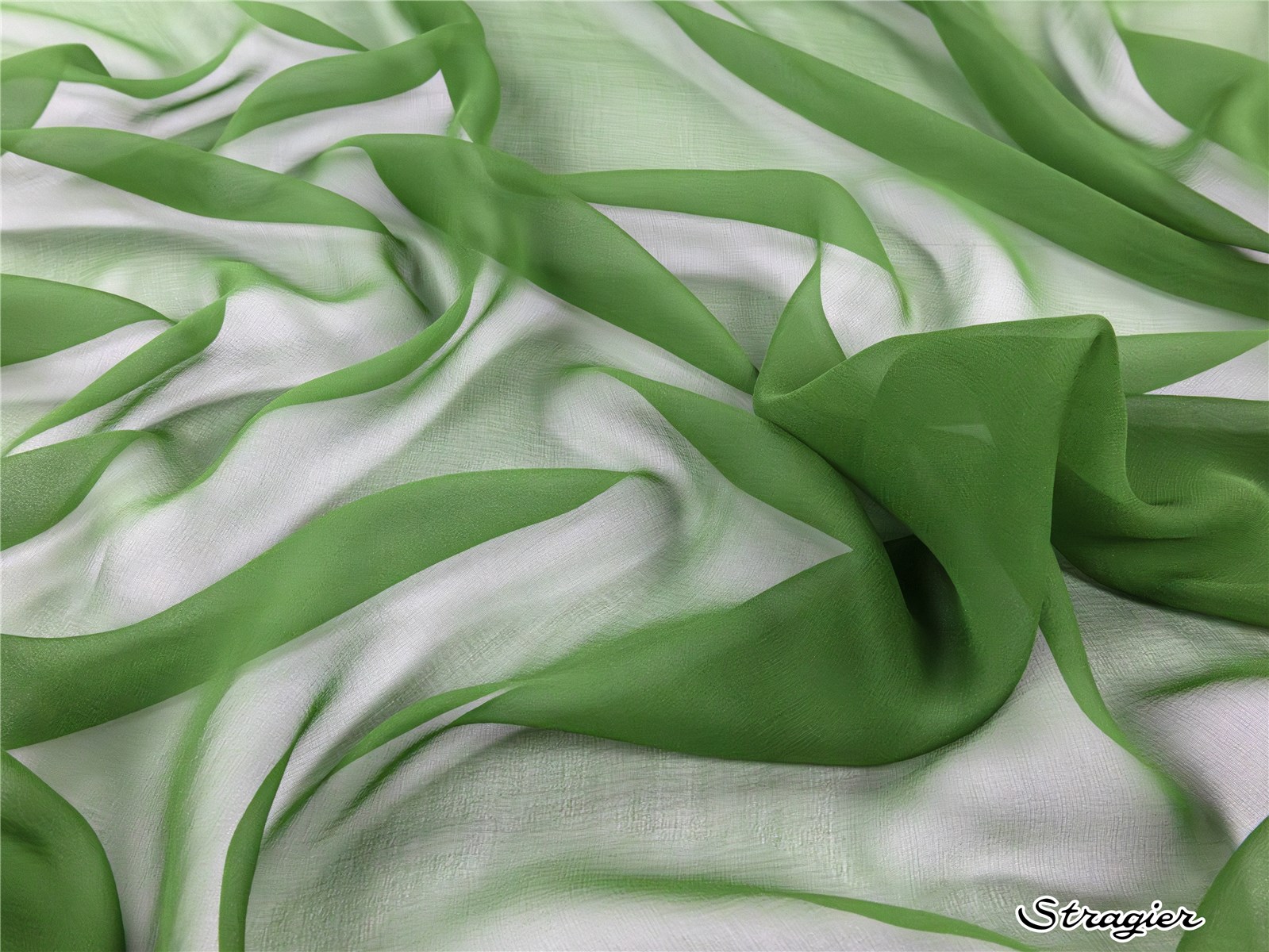 Mousseline de Soie - Uni - Military