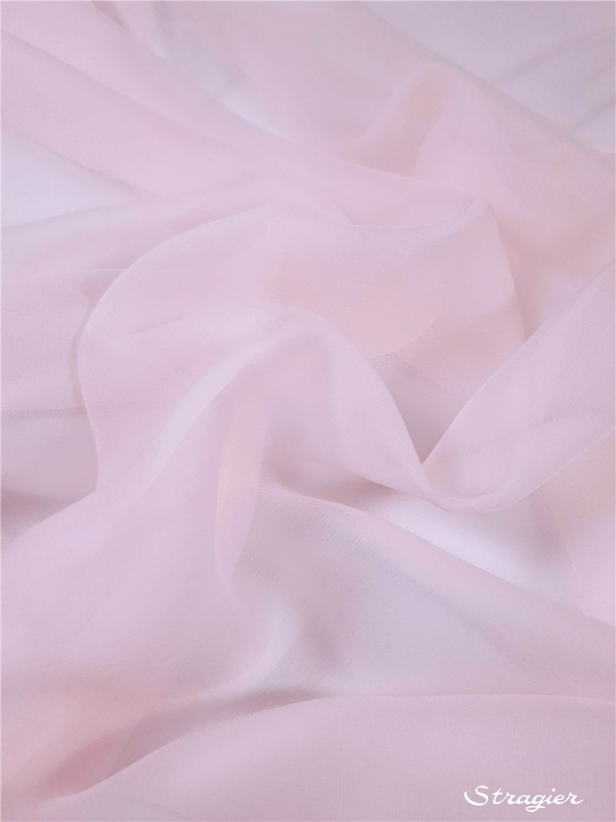 Silk Chiffon - Plain - Pale Pink