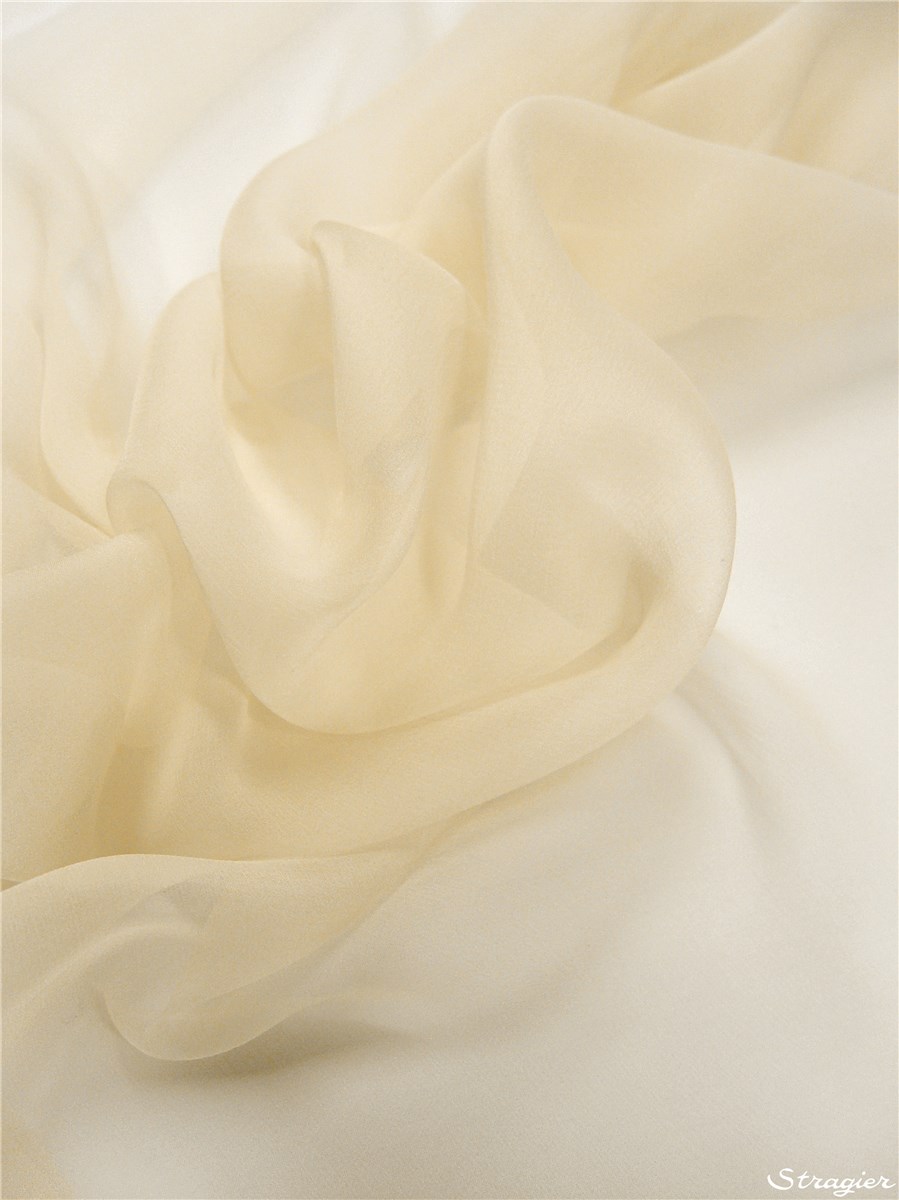 Silk Chiffon - Plain - Pearl