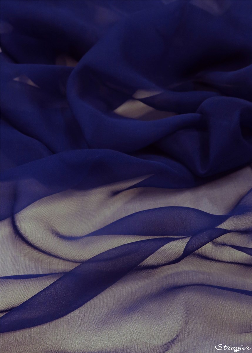 Mousseline de Soie - Uni - Royal