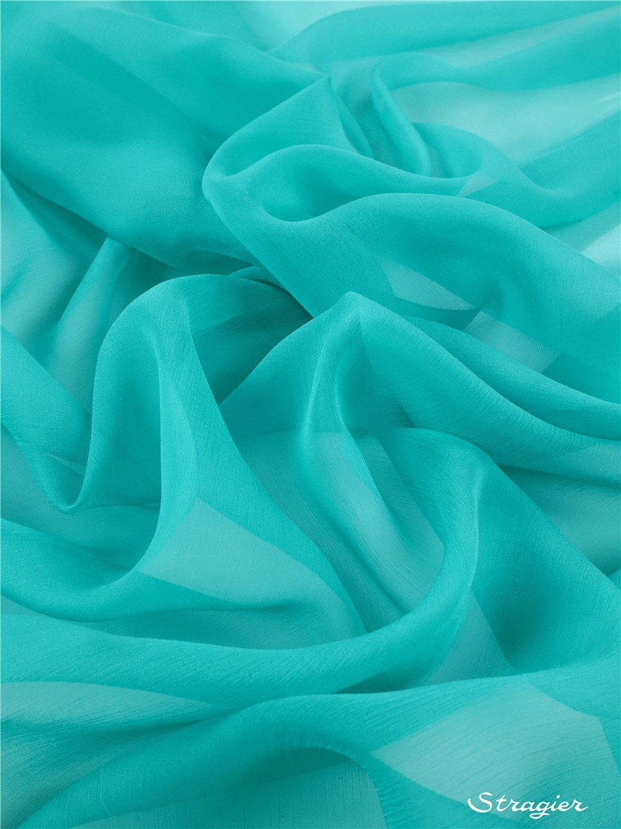 Silk Chiffon - Plain - Turquoise