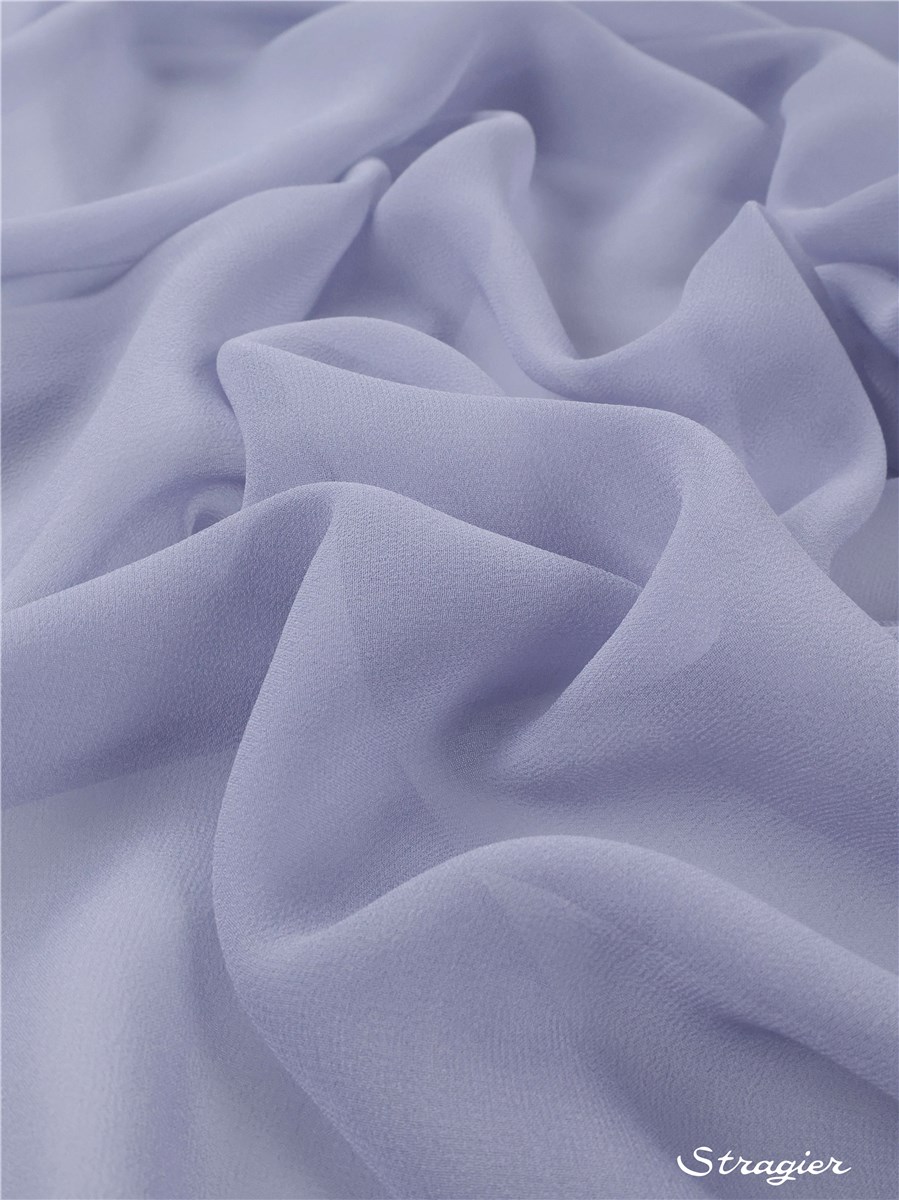 Crêpe Georgette en Soie - Uni - Amethyst