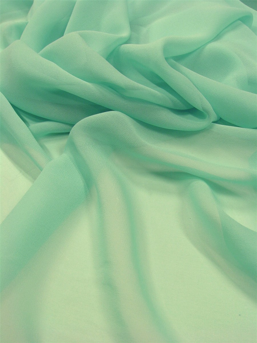 Silk Georgette - Plain - Aqua