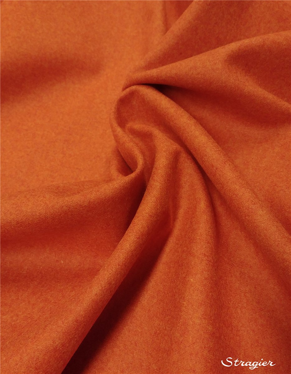 Fulled Merino Wool - Plain - Paprika