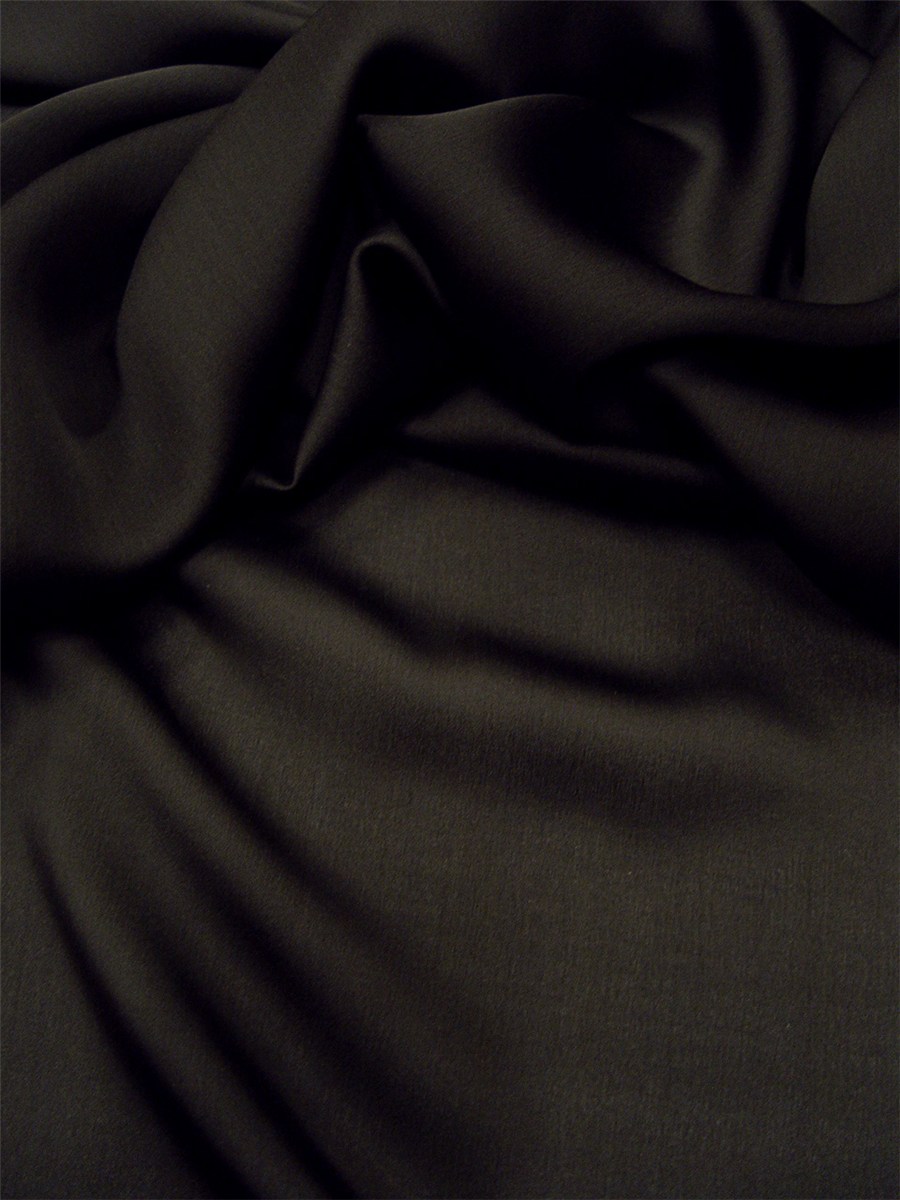 Mousseline Satin - Uni - Black