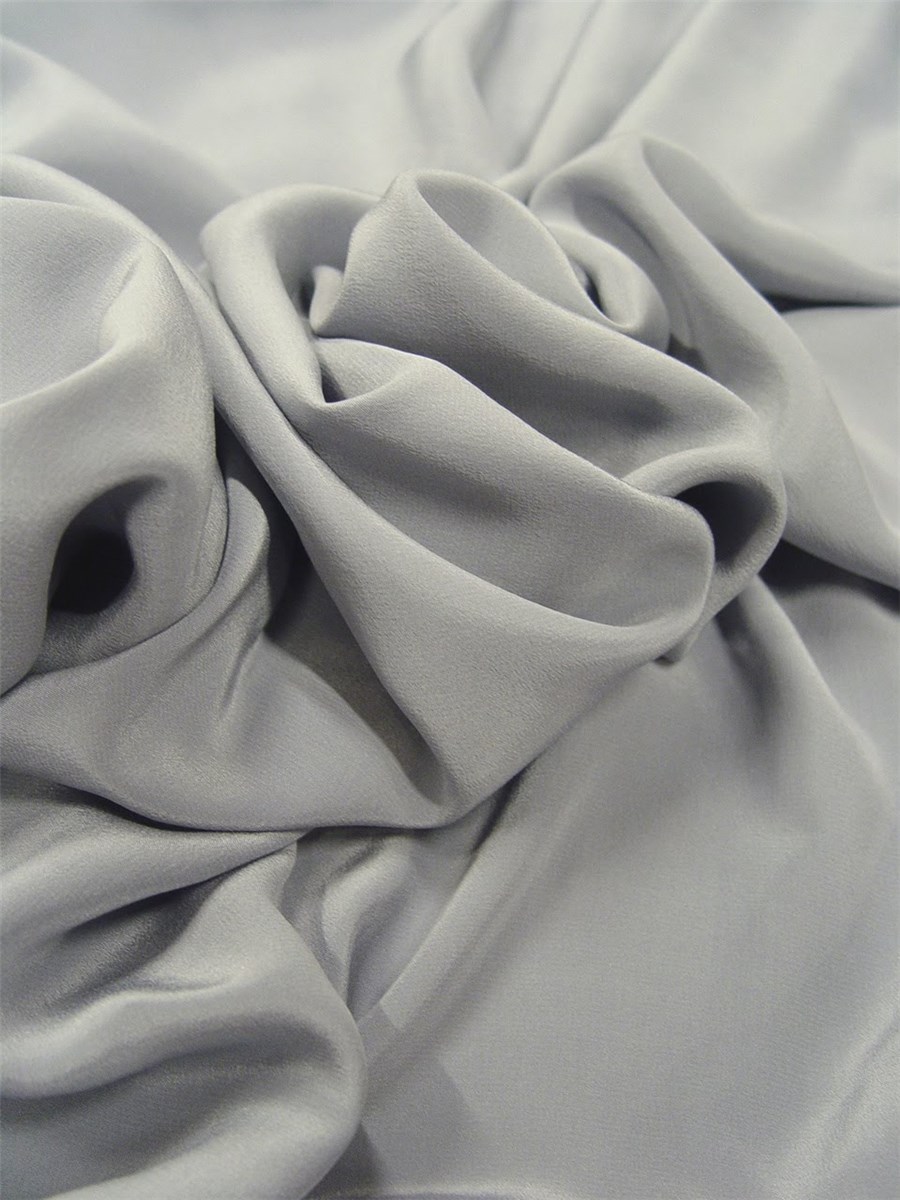 Crêpe de Chine - Uni - Silver 