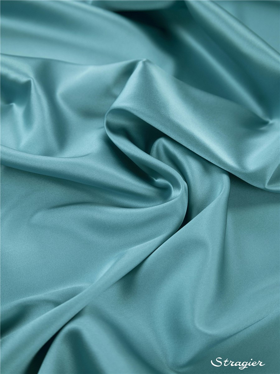 Silk Satin - stretch - Plain - Cloud Blue