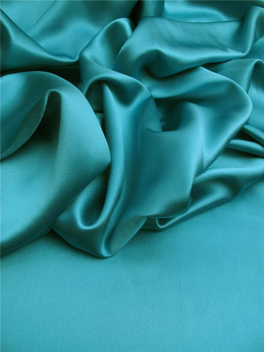 Crêpe Satin Royal - Uni - Aqua