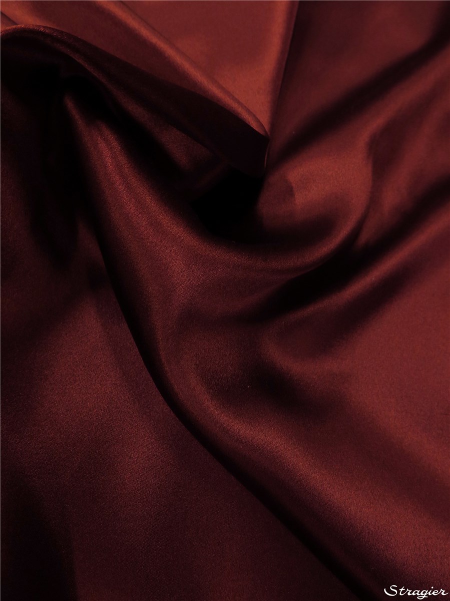 Crepe Satin Royal - Uni - Oxblood