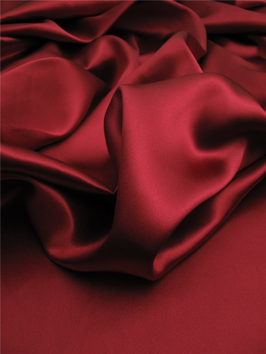 Royal Satin Crepe - Plain - Crimson