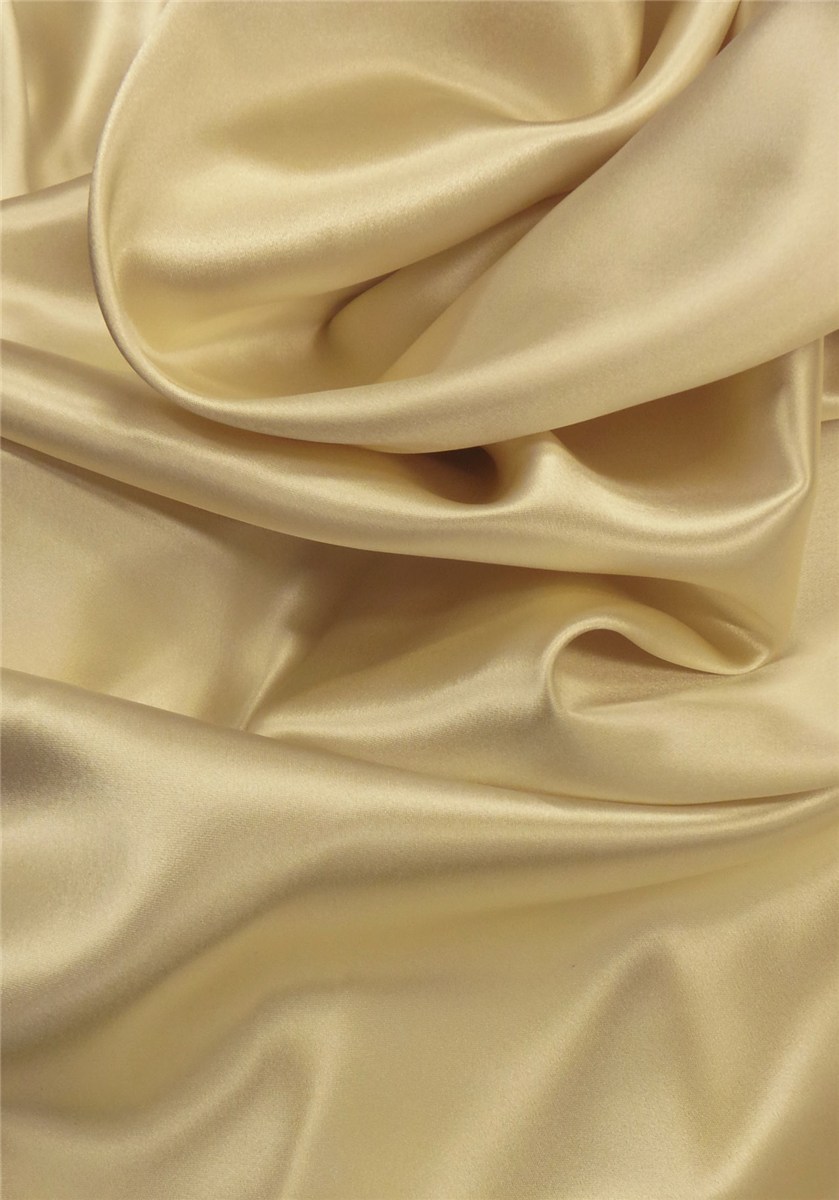 Crêpe Satin Royal - Uni - Champagne