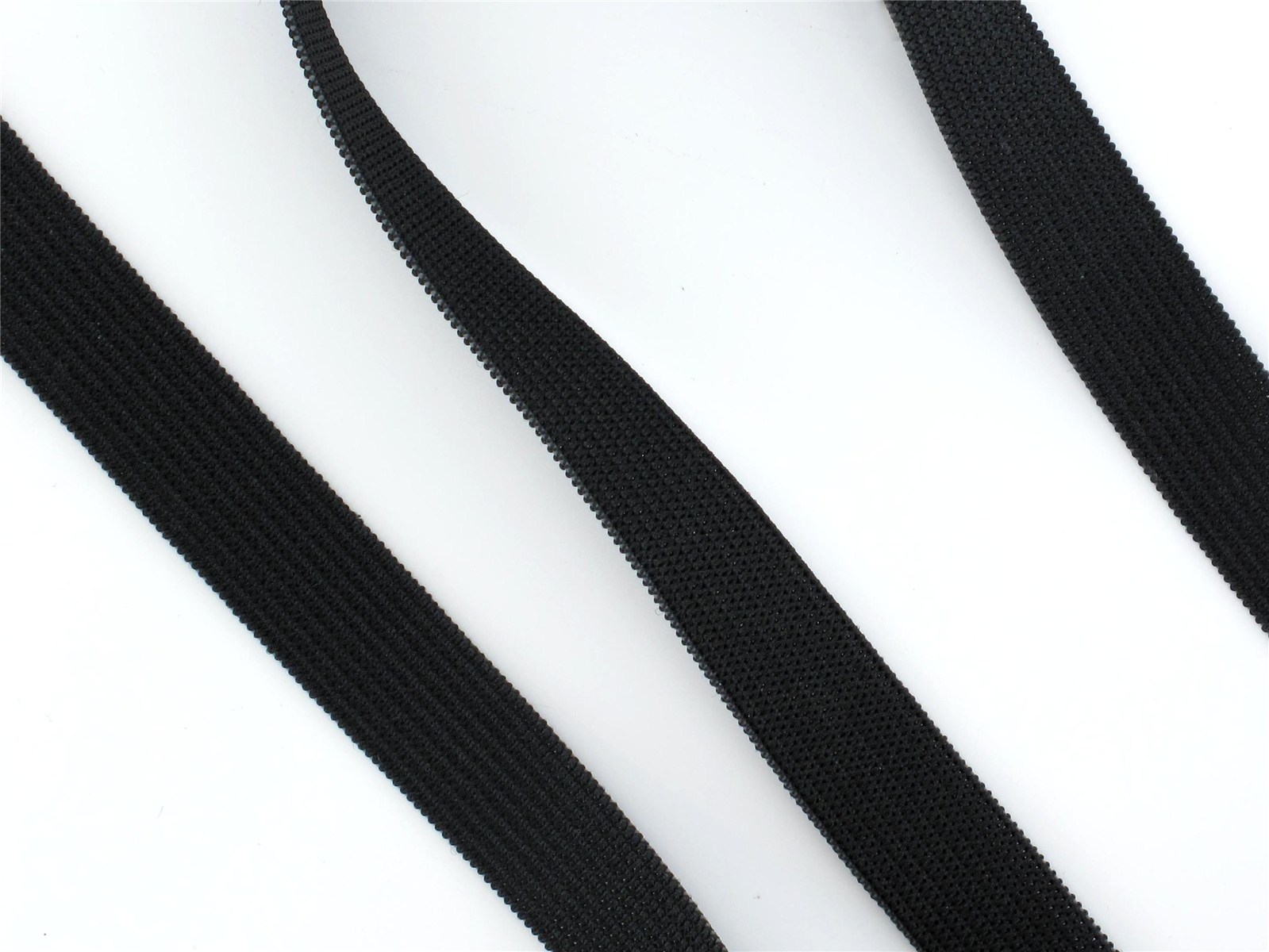 Knitted Elastic - Plain - Noir - 15 mm