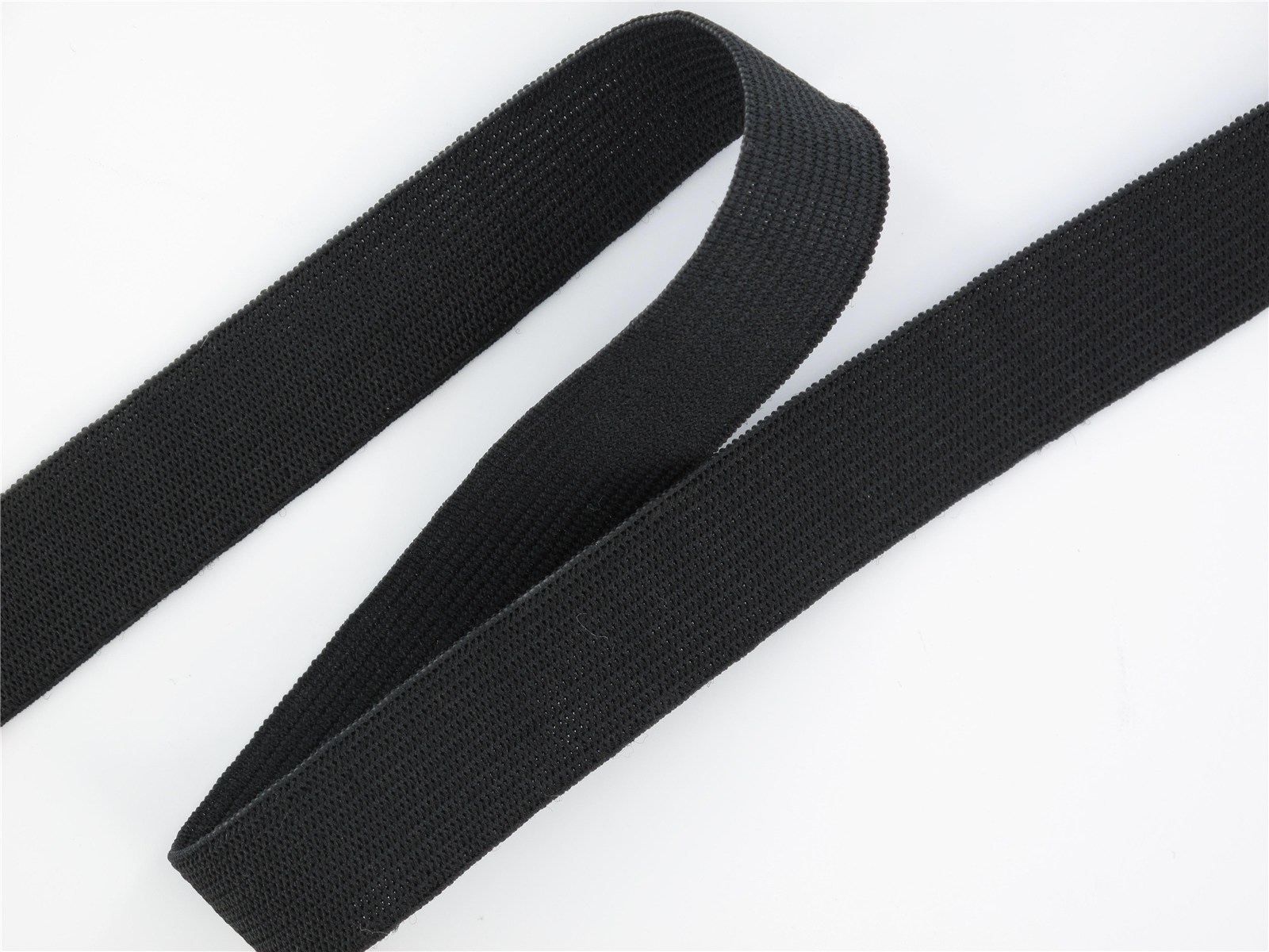 Knitted Elastic - Plain - Noir - 20 mm