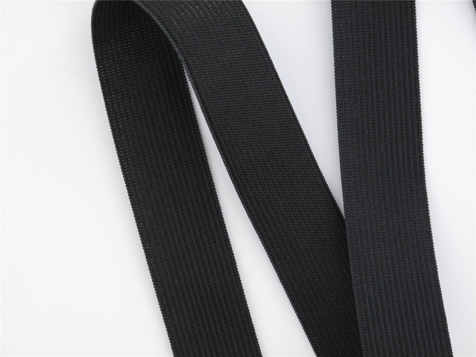 Knitted Elastic - Plain - Noir - 25 mm