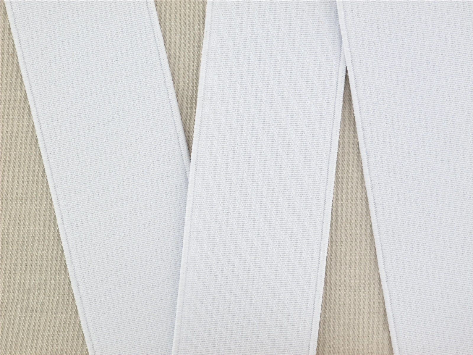 Ribs Elastic - Plain - Blanc - 40 mm