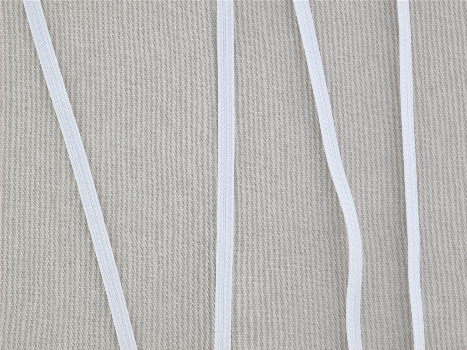 Elastique tressé doux - Uni - Blanc Ecru - 3 mm