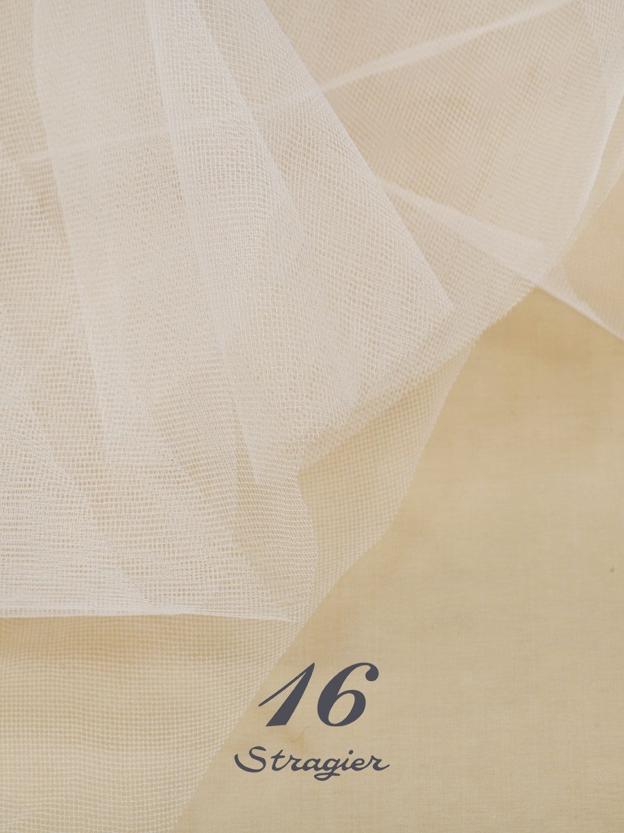 Tulle demi souple - uni - Porcelaine Stragier