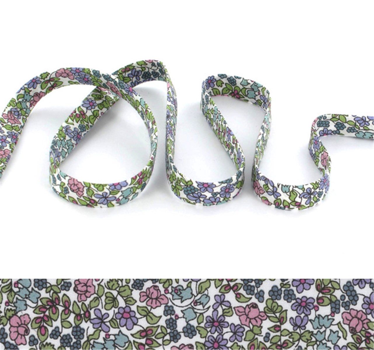 Liberty Bias Binding - 2031 Emilia's Flowers - D - 10 mm